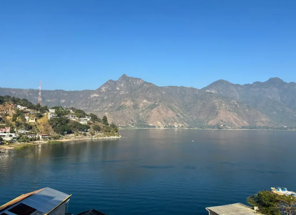 A view of Lake Atitlan from the pier in Panajachel